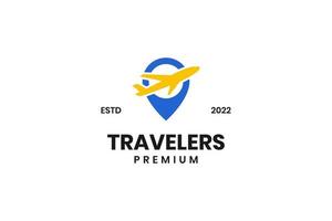 Reisestandort-Logo-Design-Vektor vektor