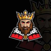 Royal King Gaming-Logo-Design vektor