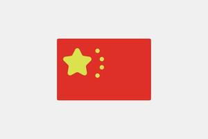 kompaktes chinesisches Flaggensymbol. Vektor. vektor