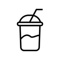 Saftbecher-Symbol. Liniensymbolstil. geeignet für frische Getränke-Symbol. einfaches Design editierbar. Design-Vorlagenvektor vektor