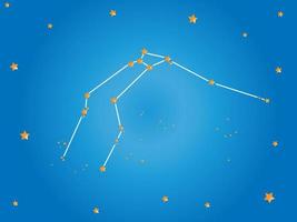 Vattumannen konstellation stjärnor i yttre rymden. stjärntecken Vattumannen konstellation linjer. vektor illustration.