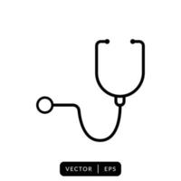 Stethoskop-Symbol - Zeichen oder Symbol für Medizin und Gesundheitswesen vektor