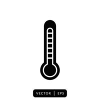 Thermometer-Icon-Vektor - Symbol-Zeichen-Design vektor