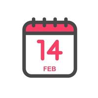 Valentinstag Kalender vektor