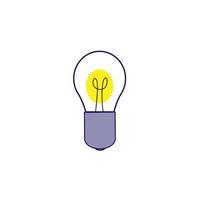 vektorgrafik av glödlampa idé design. abstrakt design med linjekonst. glödlampa ikon. symbol för idéer och energi vektor