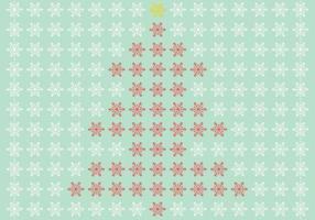 Snowflake julgran vektor
