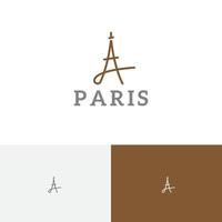 paris frankreich eiffeltour reisen urlaub urlaubsagentur abstraktes logo vektor