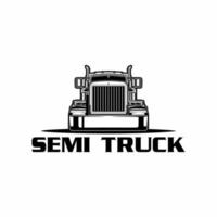 semi truck logotyp framifrån vektor