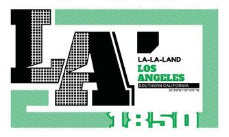 la los angeles element av män modedesign och inspiration bokstäver händer konst slogan motiverande citat typografi grafisk design.vektorillustration. vektor