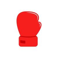 röd handske för boxning. isolerade tecknade ikonen. vektor. platt ikon vektor