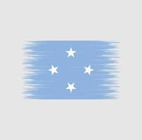 Mikronesien Flagge Pinselstrich, Nationalflagge vektor