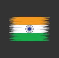 Indien flagga penseldrag, nationell flagga vektor