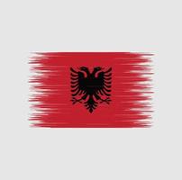 albanien flagga penseldrag, nationalflagga vektor