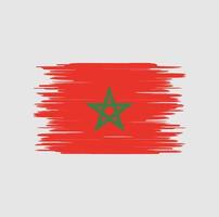 marokko flagge pinselstrich, nationalflagge vektor