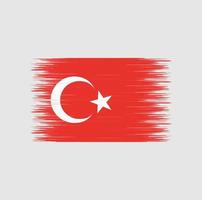 türkei flagge pinselstrich, nationalflagge vektor