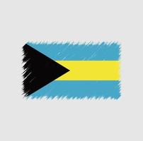 Bahamas flagga penseldrag vektor