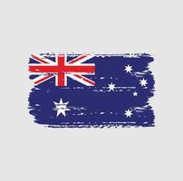 Australiens flagga med borste stil vektor