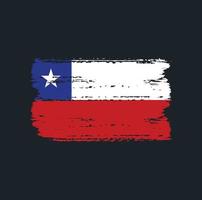 Flagge von Chile mit Pinselstil vektor