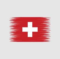 schweiz flagga penseldrag, nationell flagga vektor