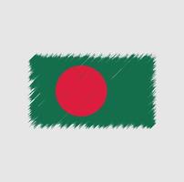 bangladesh flagga penseldrag vektor