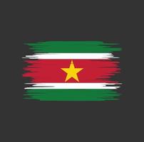 suriname flag pinselstrich, nationalflagge vektor