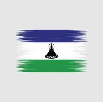 lesotho flagga penseldrag, nationell flagga vektor