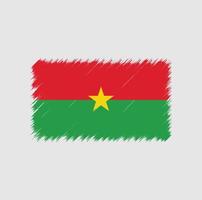 burkina faso flagge pinselstrich vektor