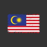 Pinselstrich der malaysischen Flagge vektor