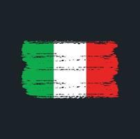 Flagge von Italien mit Pinselstil vektor