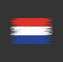 Pinselstrich mit niederländischer Flagge, Nationalflagge vektor