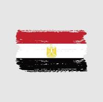 flagge von ägypten mit pinselstil vektor