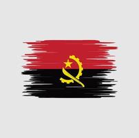 angola flagga penseldrag, nationalflagga vektor