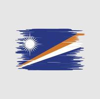 marshallöarnas flagga penseldrag, nationalflagga vektor
