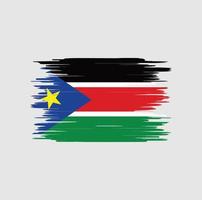 södra sudan flagga penseldrag, nationell flagga vektor