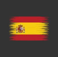 spanien flagge pinselstrich, nationalflagge vektor