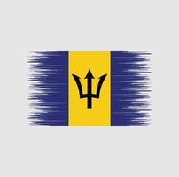 barbados flagga penseldrag, nationalflagga vektor