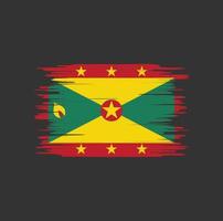 grenada flagge pinselstrich, nationalflagge vektor