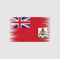 bermuda-flaggenpinselstrich, nationalflagge vektor