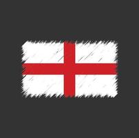 England Flagge Pinselstrich vektor