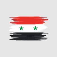 syriens flagga penseldrag, nationalflagga vektor