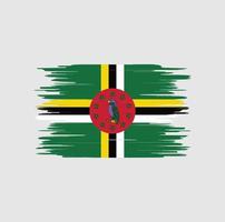 dominica flagga penseldrag, nationalflagga vektor