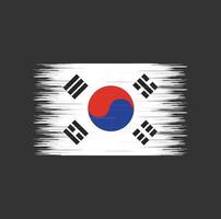 sydkoreas flagga penseldrag, nationalflagga vektor