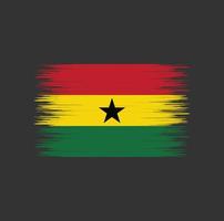 ghana flag pinselstrich, nationalflagge vektor