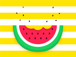 Wassermelonen-Scheiben-Knall-Hintergrund-Vektor vektor