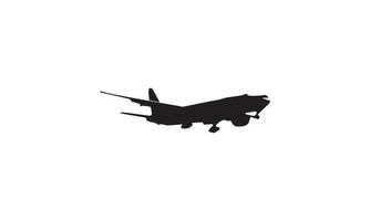 Flugzeug-Vektor-Illustration-Design schwarz und weiß vektor