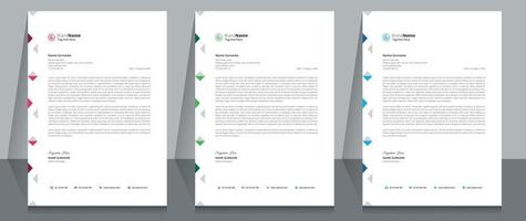 kreatives Corporate Business Briefkopf-Vorlagendesign. vektor