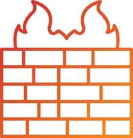 Stil des Firewall-Symbols vektor