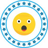 Vektor Överraskning Emoji Ikon