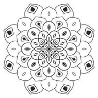 süße Mandalas. dekorative runde Doodle-Blume isoliert auf weißem Hintergrund. geometrische dekorative Ornamente im ethnisch-orientalischen Stil. vektor