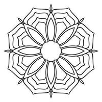 süße Mandalas. dekorative runde Doodle-Blume isoliert auf weißem Hintergrund. geometrische dekorative Ornamente im ethnisch-orientalischen Stil. vektor